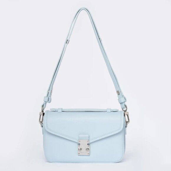 DUYP Melodie Cecile PETIT PARIS 15 Crossbody SatcheI Blue Togo Silver Hardware - Picture 4 of 10